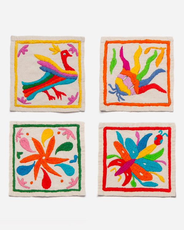 Embroidered Cocktail Napkins - Multi Cloth Napkins Frances Valentine