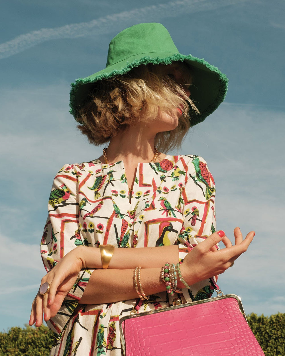 Canvas Fringe Hat - Green Hat Hat Attack