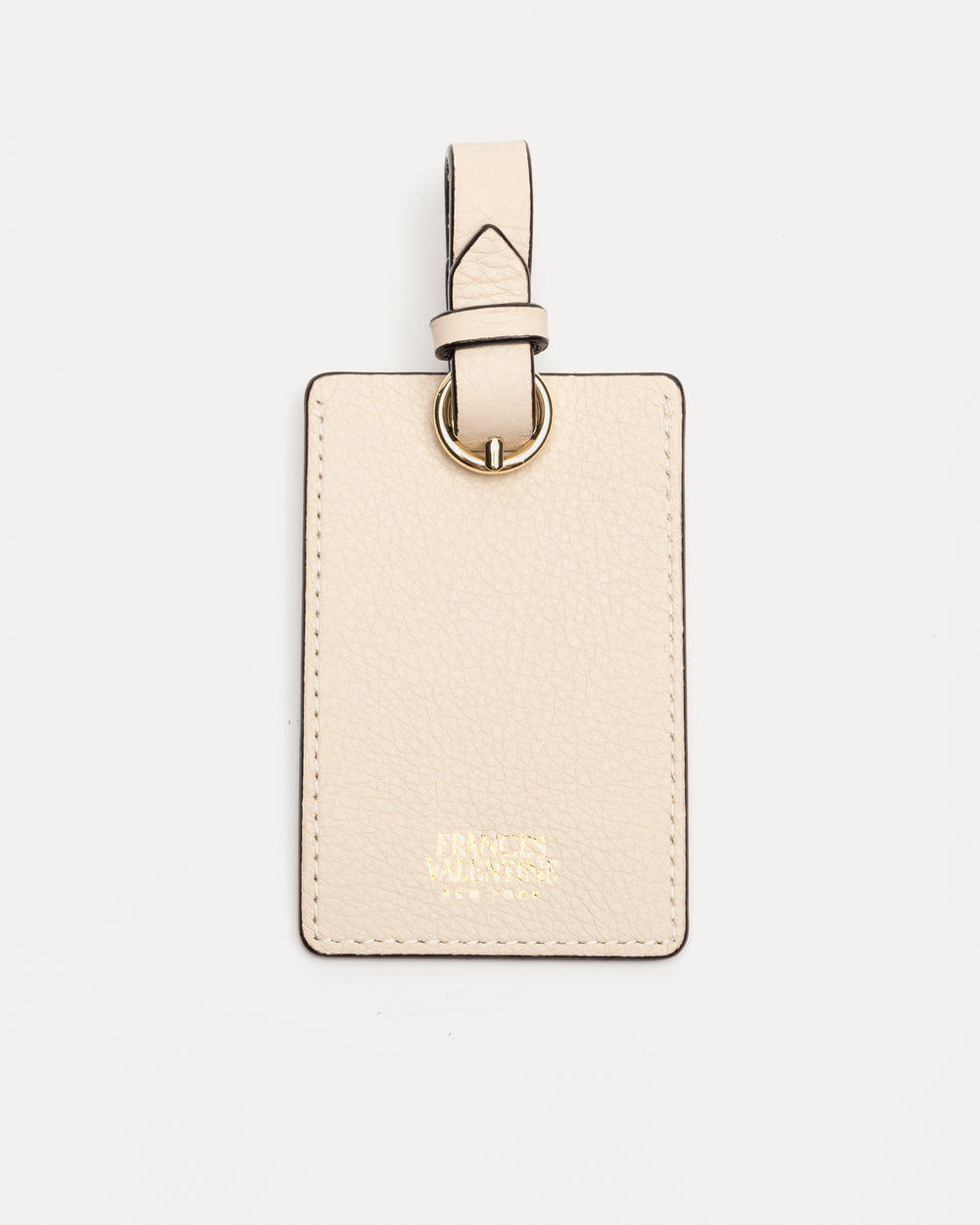 Luggage Tag - Tumbled Leather Oyster Luggage Tag Frances Valentine