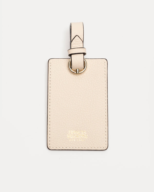 Luggage Tag - Tumbled Leather Oyster Luggage Tag Frances Valentine