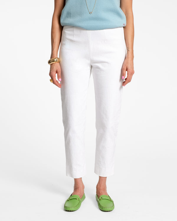 Lucy Cigarette Pant - White Pants Frances Valentine
