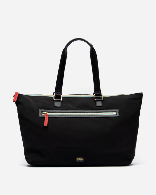 Viv Work Tote Satin Nylon Black Large Tote Frances Valentine