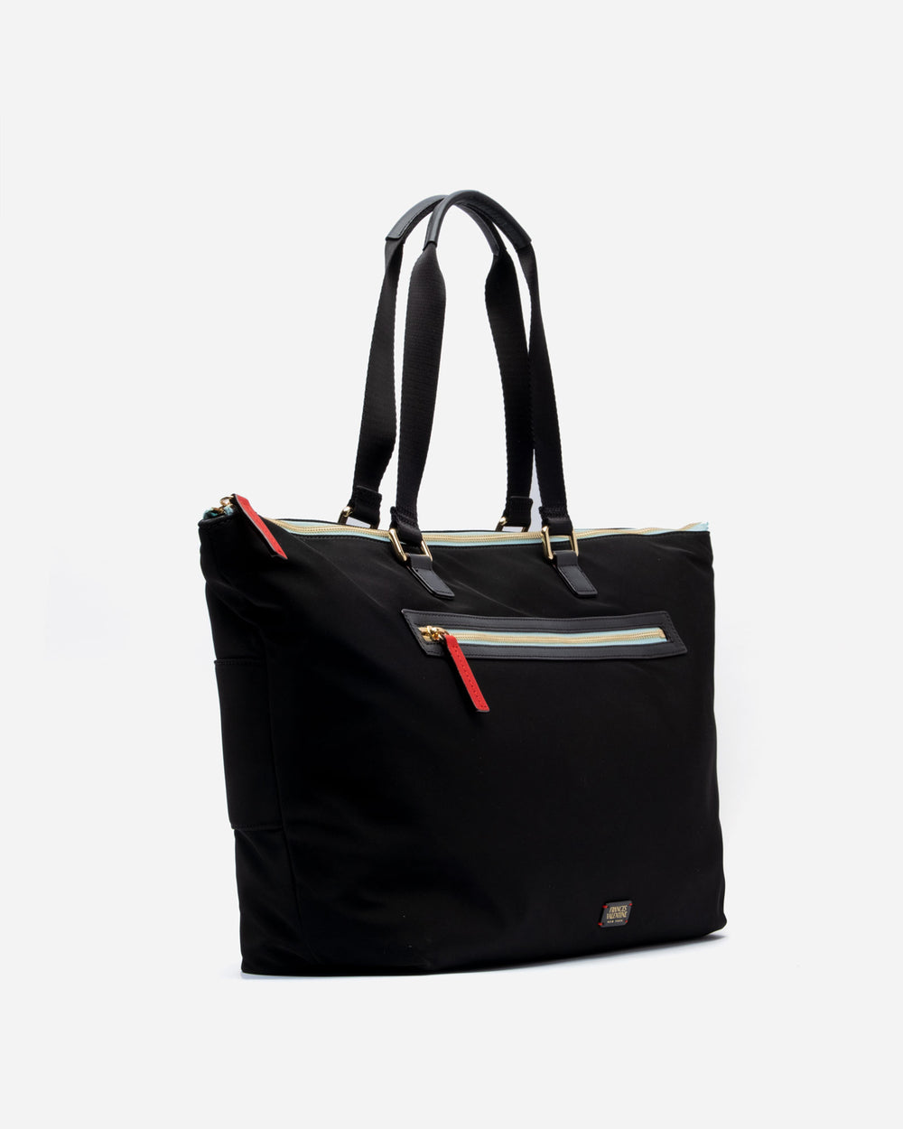 Viv Work Tote Satin Nylon Black Large Tote Frances Valentine