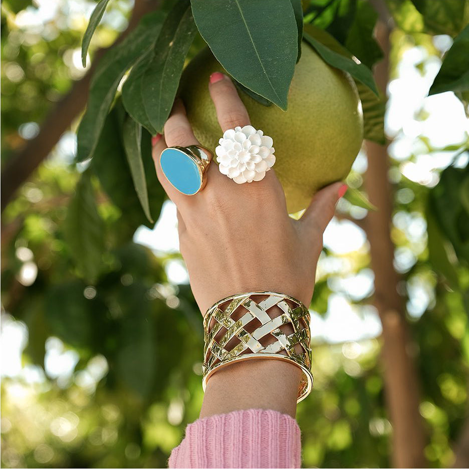 Enamel Palette Ring - Turquoise Ring KJL