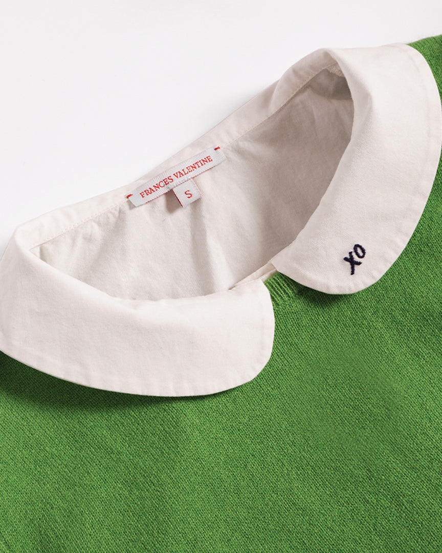 Louise Collar Cotton Shell - White Tops Frances Valentine